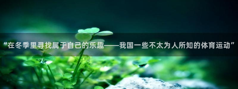 好博体育.kuailai.中国：“在冬季里寻找属于自己的乐趣——我国一些不太为人所知的体育运动”